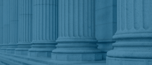 Closeup image of columns in a government building.